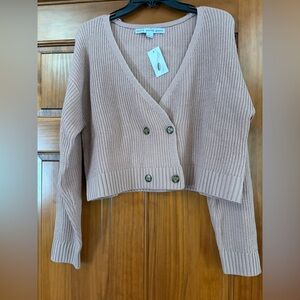 NWT Women's mauve Button-Up Cardigan Sweater